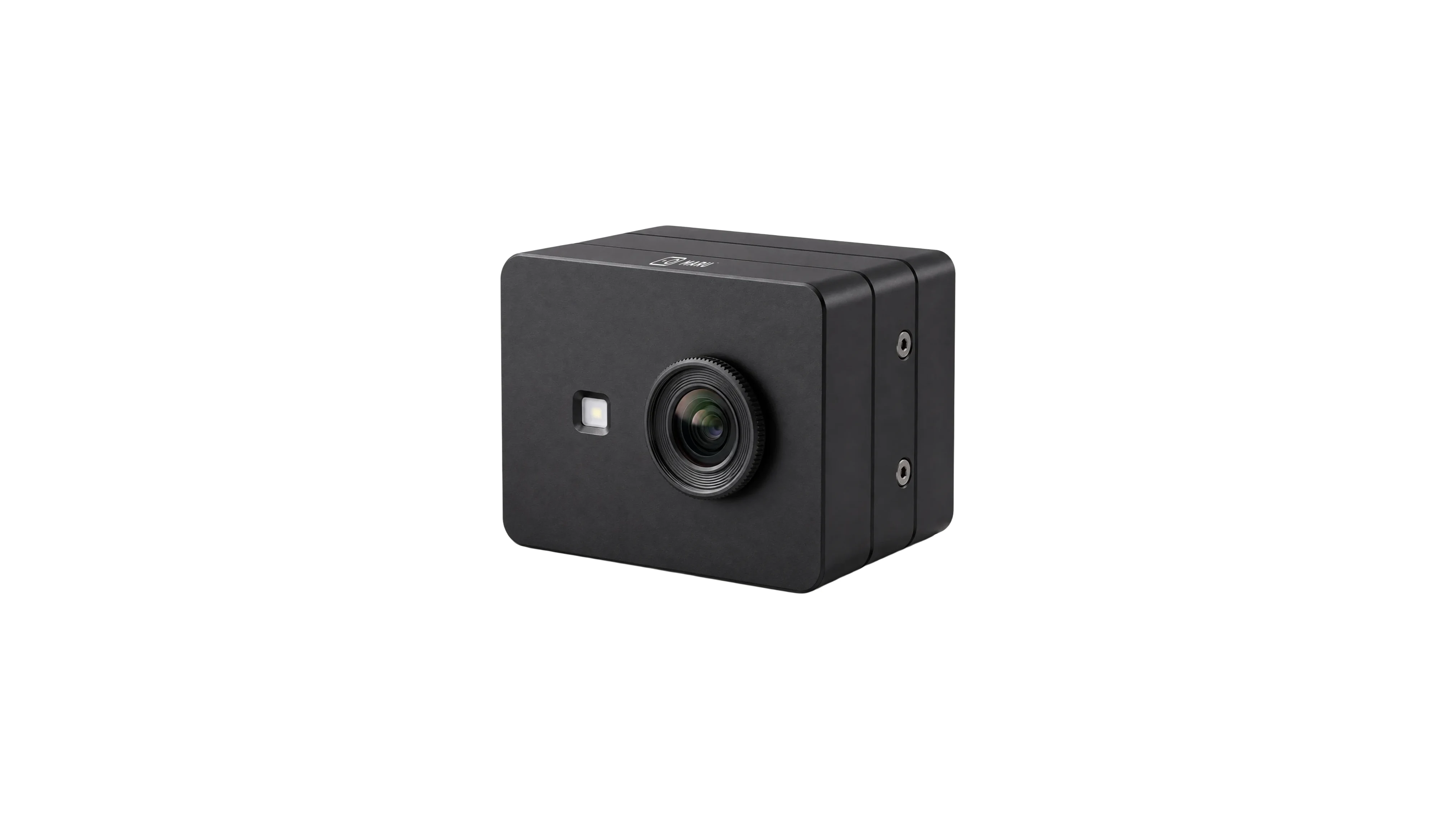 MARU Tower at an angle: sensor, edge, and interface stages stacked into a compact cube