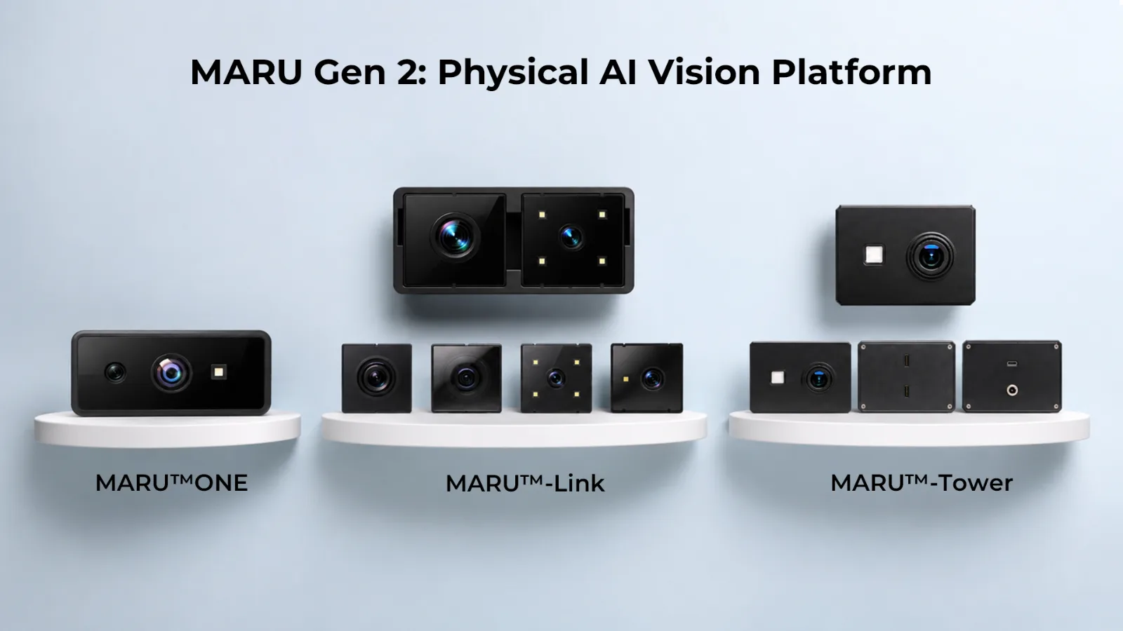 Official MARU Gen 2 lineup: MARU ONE, MARU Link and MARU Tower with name labels